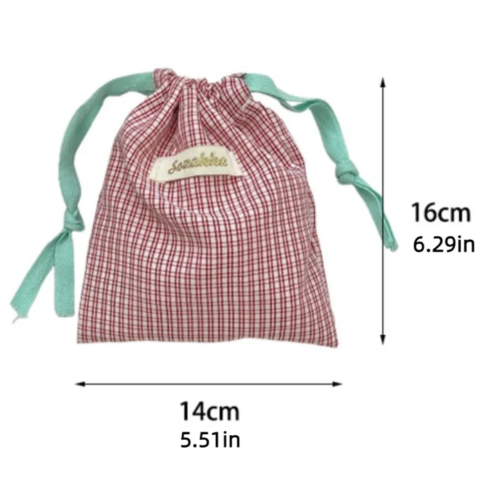 新しい市松模様の口紅化粧バッグ巾着付き大容量化粧品オーガナイザーポーチシンプルなジュエリーハンドバッグ女性