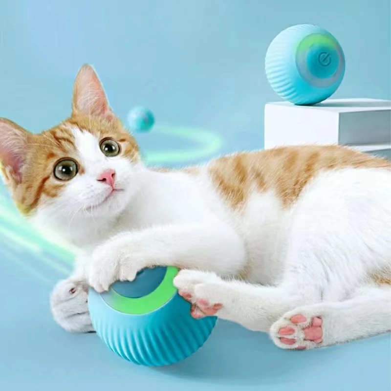 

Electric Smart Automatic Rolling Cat Ball Toys, Interactive for Cats Training, Self-Moving Kitten Toys for Indoor Playing