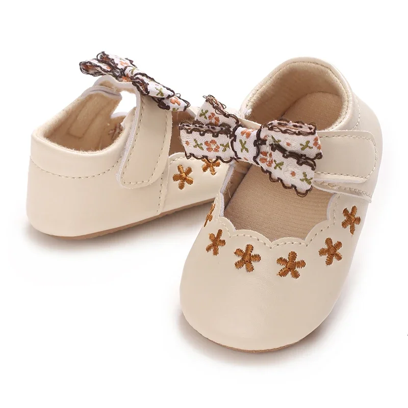 Baby Mädchen Prinzessin Schuhe süße und atmungsaktive Schleife für kleine Kinder Anti-Rutsch-Blume lässige Sportschuhe Baby Schuhe mit weichen Sohlen – Detail 13