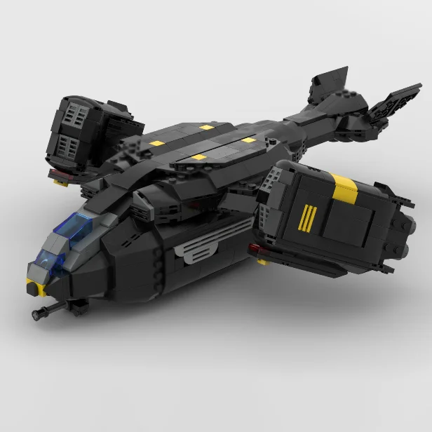 Star Movie Moc Building Bricks Pelican-1 Extraction Shuttle (Helldivers 2) Technology Blocks Christmas DIY Toy Construction Gift