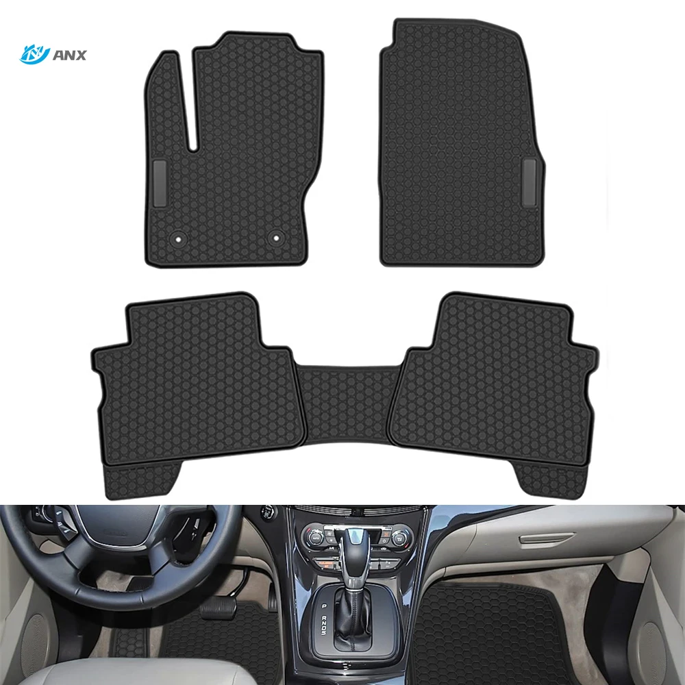 ANX Floor Mats for Ford Escape 2013-2021 Heavy Duty Rubber Front+Rear Car Liner Carpet Trunk Mat Tray Fit All Weather Odorless