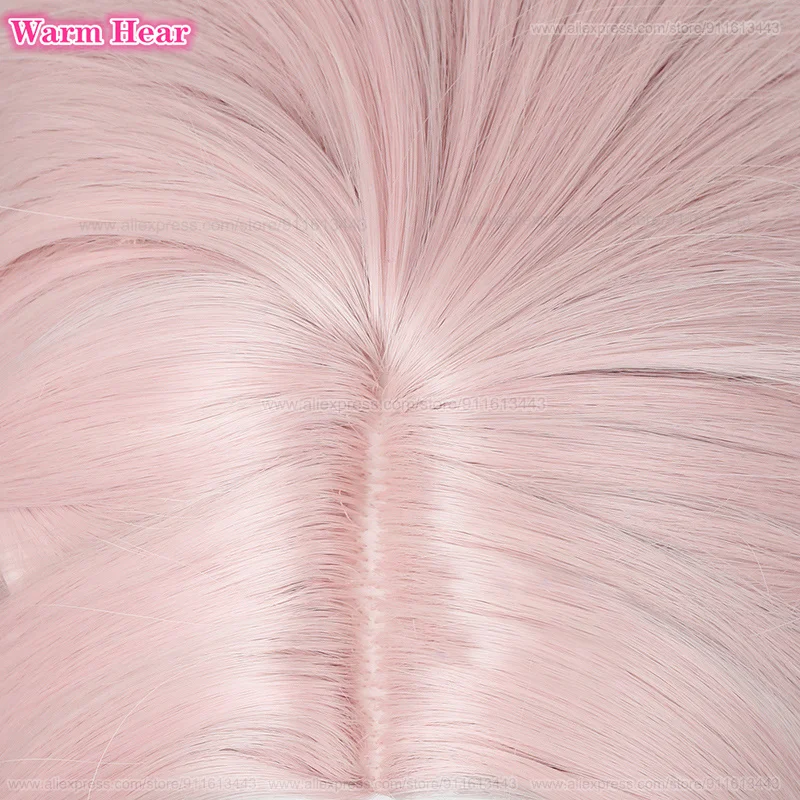 Jiao Qiu Synthetic Wig Anime HSR Long 68cm Pink Gradient Cosplay Anime Wig Jiaoqiu Heat Resistant Hair Halloween Wigs + Wig Cap