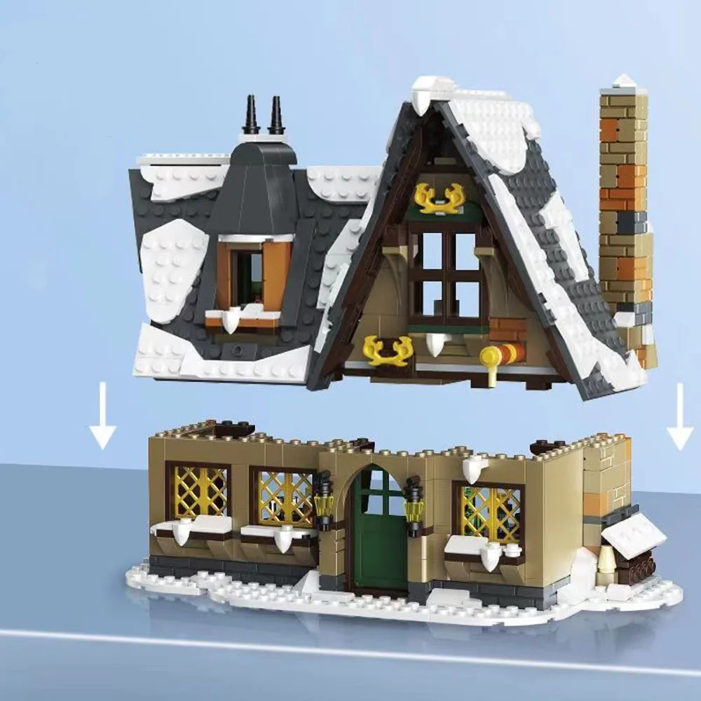 Mould King 16049 MOC Christmas Cottage Building Blocks Toys Santa Claus Winter House Assemble Toy for Children Christmas Gifts