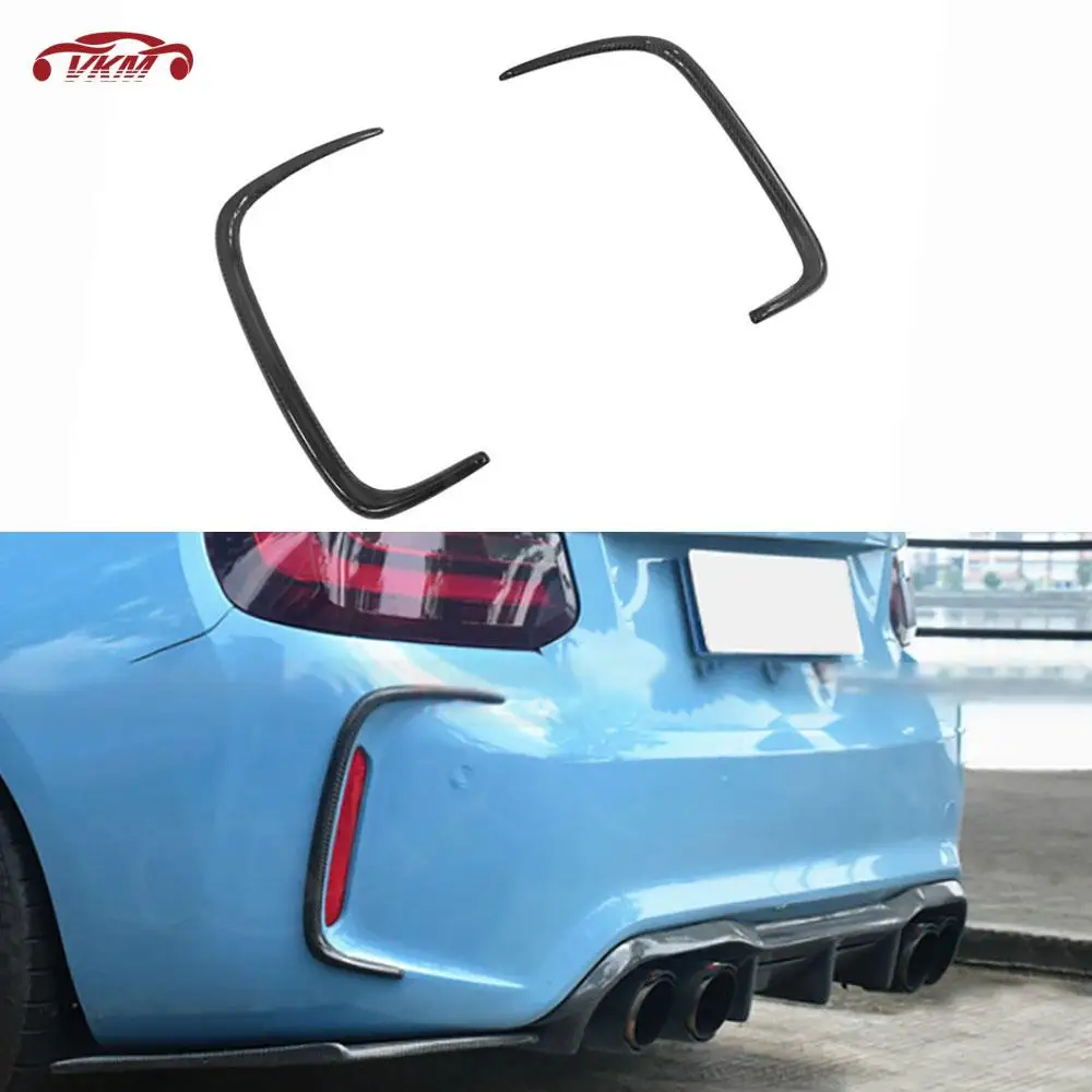 

Rear Lip Bumper Splitters Flaps Apron Side Fin Spoiler Carbon Fiber Body Kit Accessories for BMW 2 Series F87 M2 2016- 2018 FRP