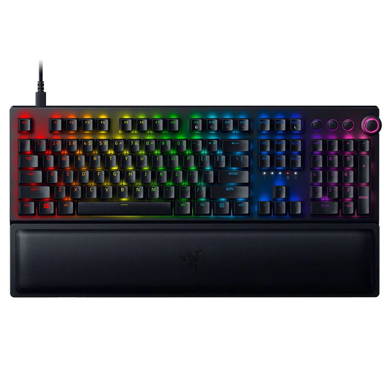 لوحة مفاتيح الألعاب اللاسلكية الميكانيكية Razer BlackWidow V3 Pro مفاتيح ميكانيكية خضراء إضاءة RGB Doubleshot ABS أغطية مفاتيح