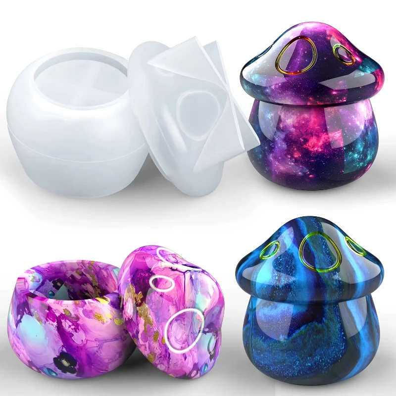 

1 шт., форма для баночки из грибов из смолы, эпоксидная смола своими руками | Контейнер для воска | Глиняные поделки