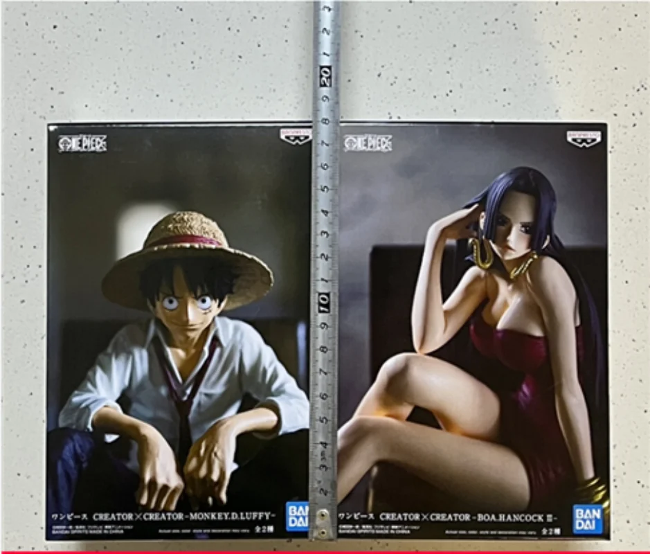 In stock Bandai original BANPRESTO ONE PIECE Anime Figure CREATOR x CREATOR BOA.HANCOCK Luffy Action Figure Toys