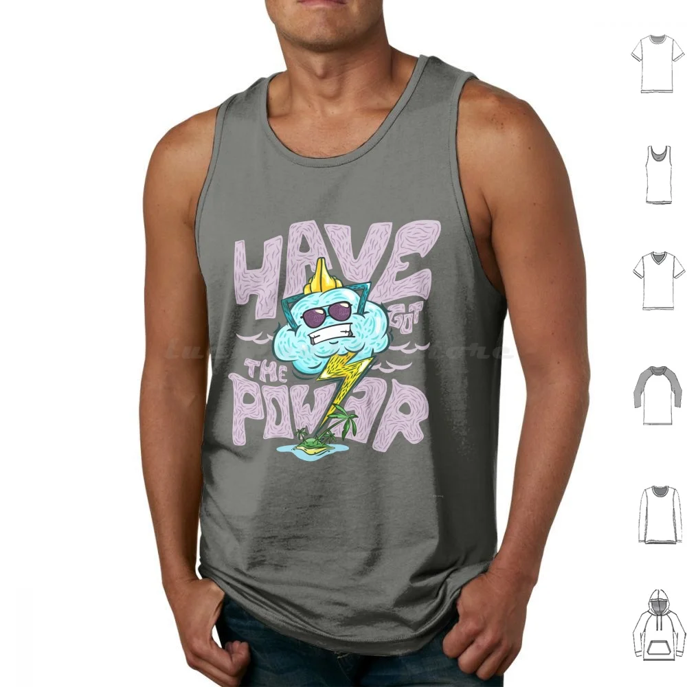 Cloud Tank Tops Print Cotton Cloud Strength Power Freestyle Skateboarding Surf