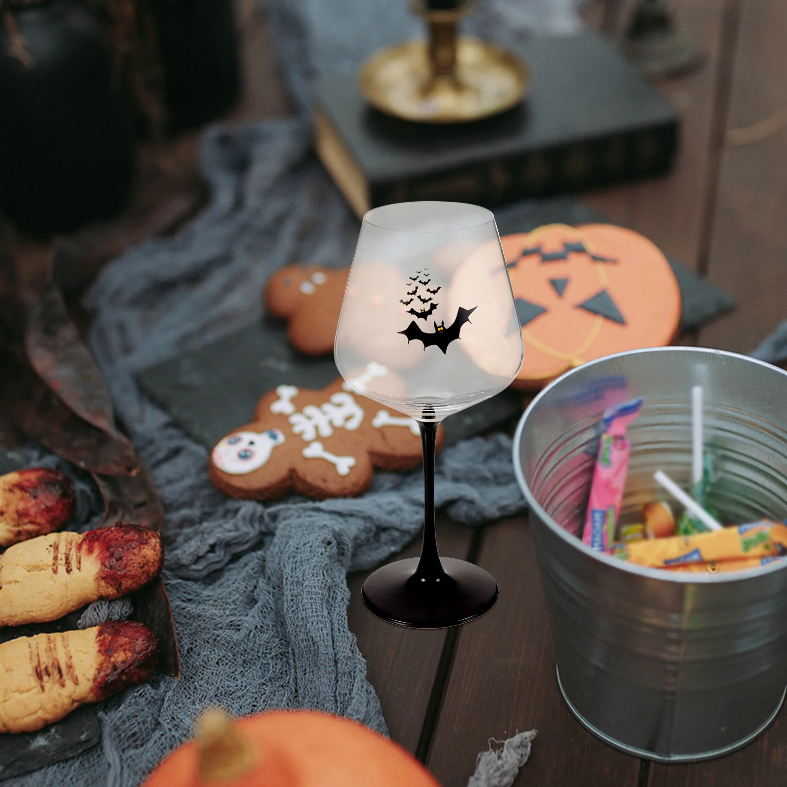 

Red Wine Goblet Bat Design Glass Decorative Unique Shape Lightweight Cocktail Party Glass Wine Goblet Drinks Goblets