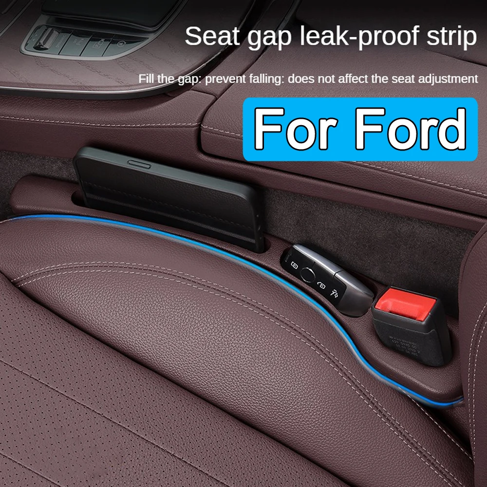 Auto Seat Gap Filler Organizer Car Seat Gap Plug Strip Leak-proof For Ford Focus 3 4 Edge Fusion Mustang Explorer Ecosport MK5