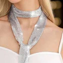 Simple Fashion Scarf Unisex Shawl Party Night Club Sexy Metal Sequined Design Shawl