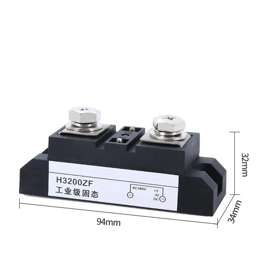 H3300ZF Rectangle 2 Terminals SSR Solid State Relay 3-32VDC/380VAC 200A 300A 400A w Cable