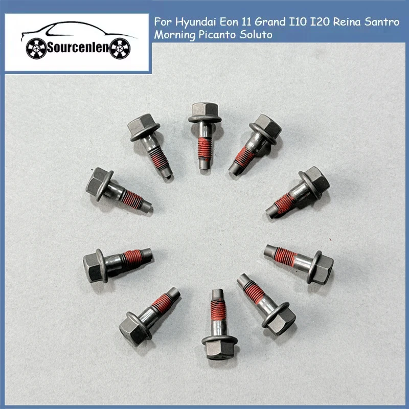 10PCS MB30116525 Tornillo de horquilla de transmisión para Hyundai Eon 11 Grand I10 I20 Reina Santro Morning Picanto Soluto Reamer Bolt