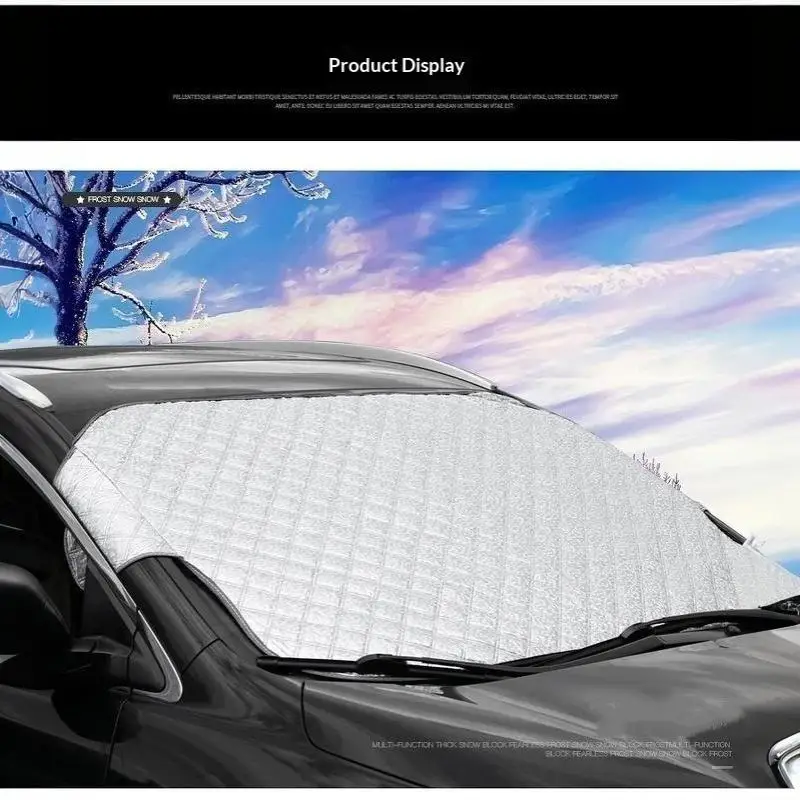 Aluminiumfolie Auto-Frontscheiben-Schneeabdeckung 1 Stück Anti-Eis Frostschutz für Winter Outdoor Auto-Lagerung – Detail 19