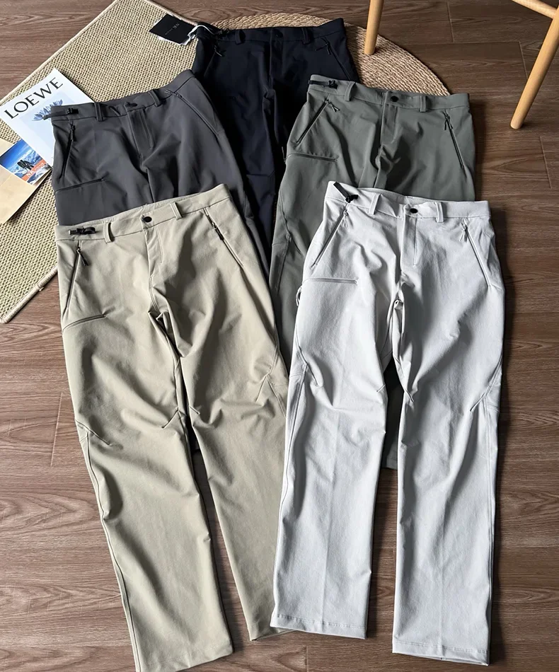 Winddichte Outdoor-Hose mit geradem Bein für Herren – Robuste Freizeithose zum Wandern, für den Arbeitsweg und den täglichen Gebrauch – Detail 3