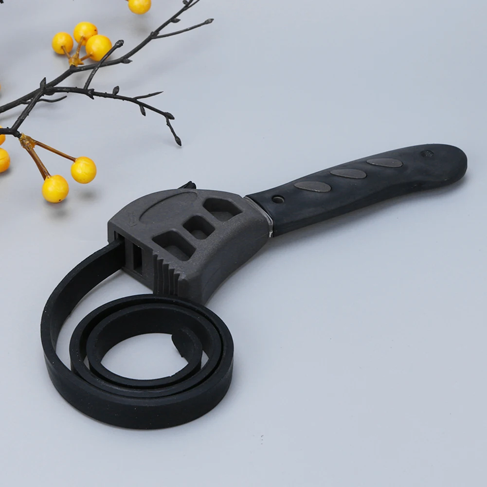 Multi Function Adjustable Belt Spanner Universal Rubber Strap Wrench Tool