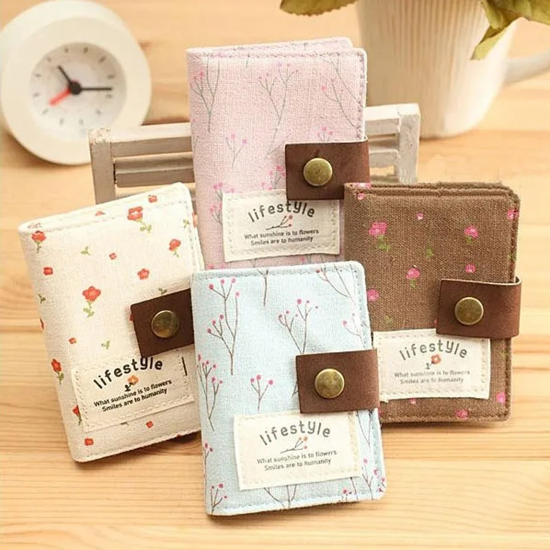 

Women Business Card Wallet Floral Credit Card Holder ID Bank Card Holder Purse For Cards Canvas Women's Cardholders Bag 2024 New