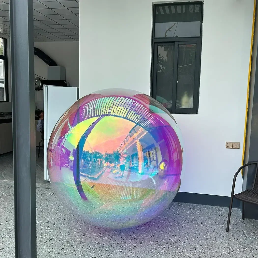 Riesiger Aufblasbarer Spiegelball Silber Chrom Disco-Ballon Reflektierende PVC-Kugel für Hochzeit Bühne Party Ausstellung Weihnachtsdekoration – Detail 2
