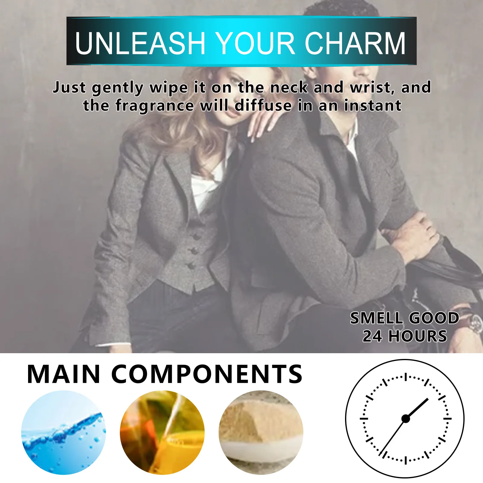 Pheromone Roll-On Perfume, Mild & Natural, Long-Lasting Scent, Elegant Light Fragrance, Portable & Easy to Apply, All-Day Fresh image 5