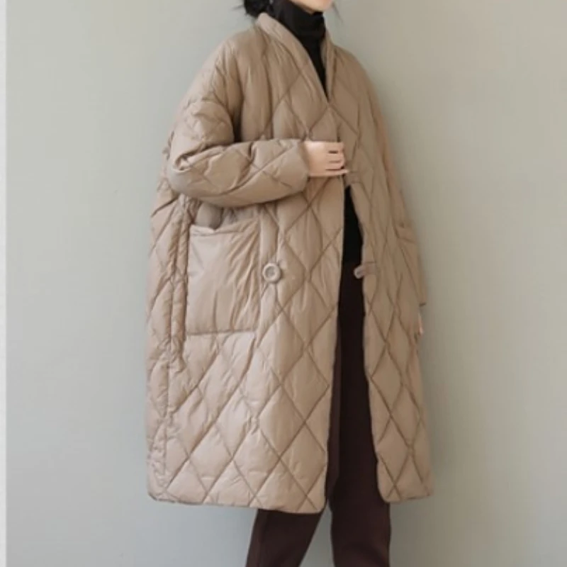 Damskie Luźne Grube Ciepłe Parki Damskie Długi Rękaw Codzienne Jednolite Kolorowe Ocieplane Okrycia Wierzchnie Damskie Top Nowa Jesienna Zimowa Kurtka