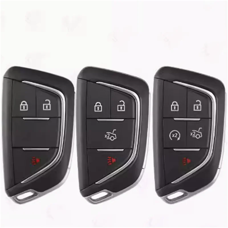 3/4/5 Buttons Car Smart Card Remote Key Shell Case Replacement for Cadillac  CT4 CT5 with Uncut Emergency Insert Key