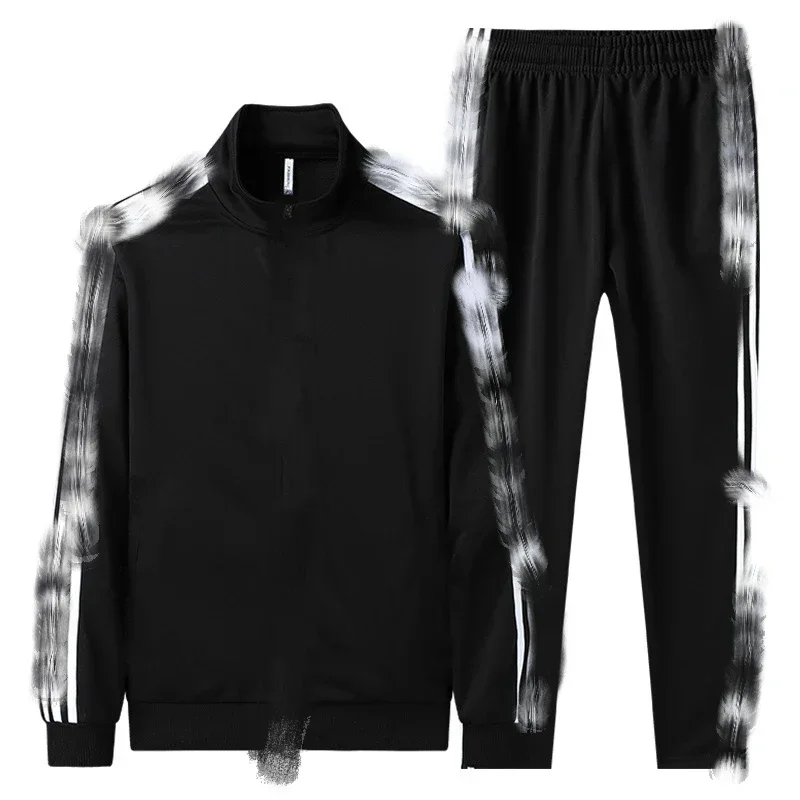 

Men Tracksuit 2 Piece Suits Gym Wear Classical Men's Sportswear Set Homme Male Running Hoodie Jackets Clothes Outdoor Suits 4XL