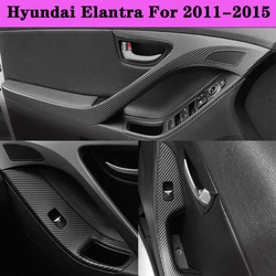 Suitable for Elantra Interior Stickers, Carbon Fiber Modified Film for Central Control Gear Shift for Hyundai Elantra 2011-2015