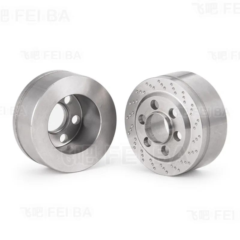 

1.9/2.2-inch Stainless Steel Simulated Brake Disc Wheel Hub Counterweight for 1/10 RC Crawler Car RC4WD D90 DIY Parts