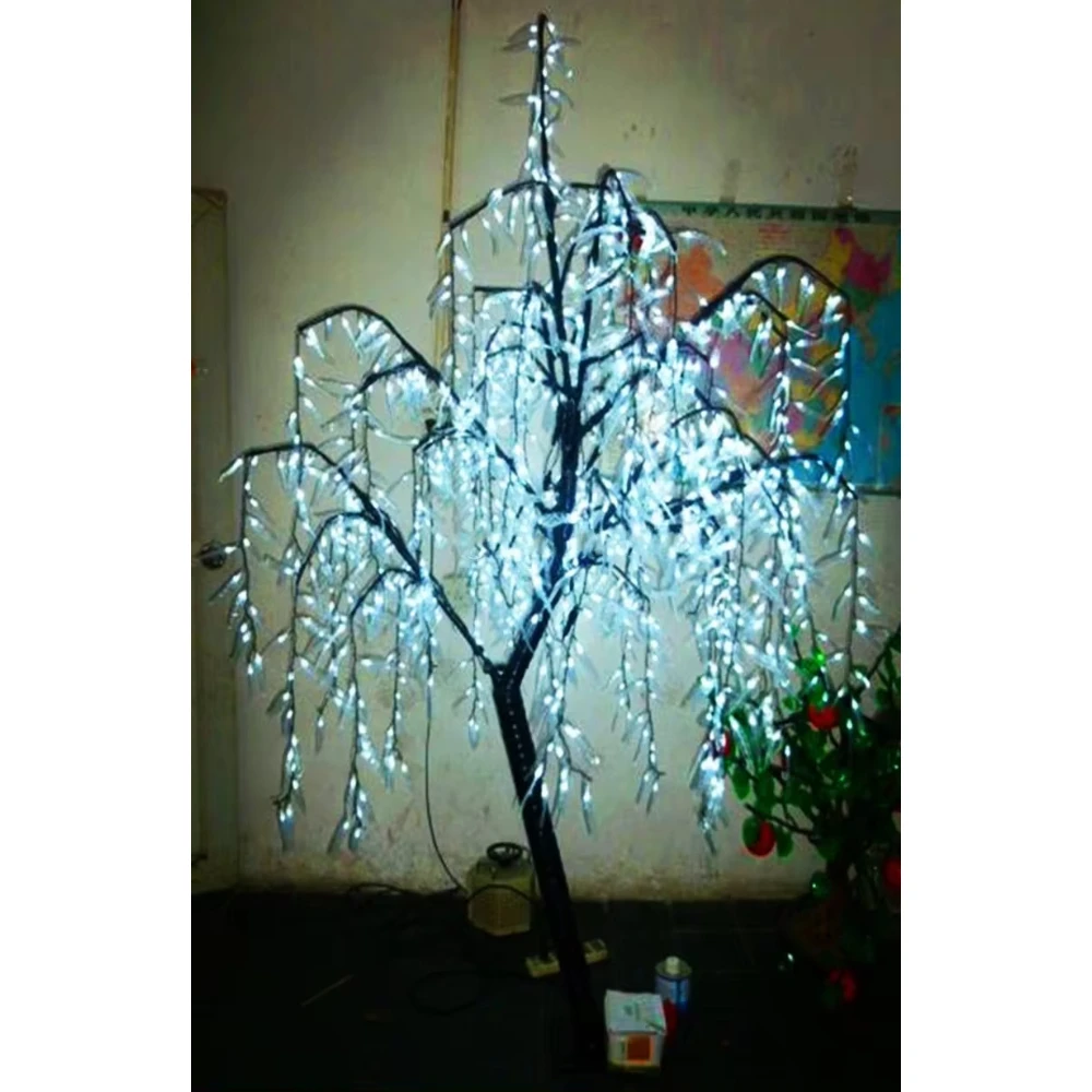 

1.8m/6ft White Color Led Artificial Willow Weeping Tree Light 945pcs Leds 110/220vac Rainproof Outdoor Use Fairy Garden Decor