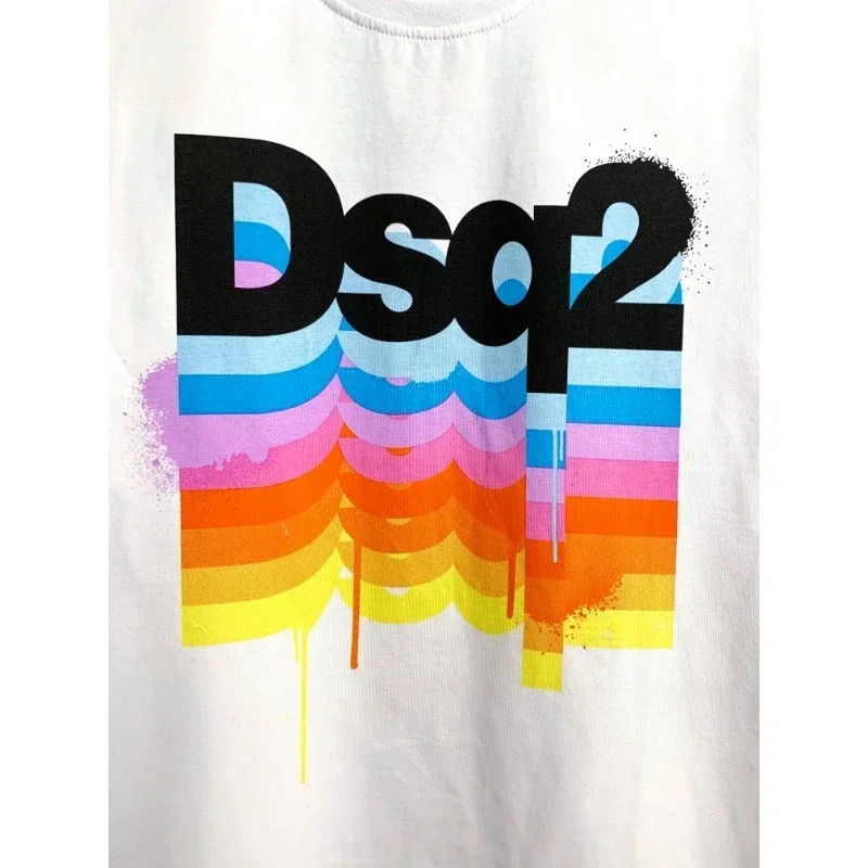 2024 Summer Hot Italy Brand Dsq2 Letter Men Casual ICON T-Shirt  Male T Shirt M L XL XXL XXXL