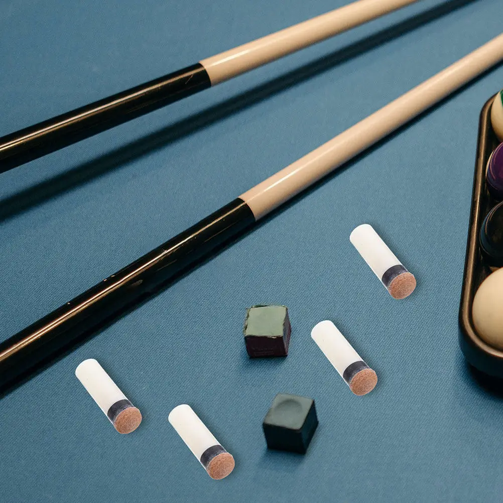 

5Pcs Pool Cue Tips Billiard Accessories Screw-on Replacement Cue Tip Heads for Long-Lasting Performance Billiard Tip