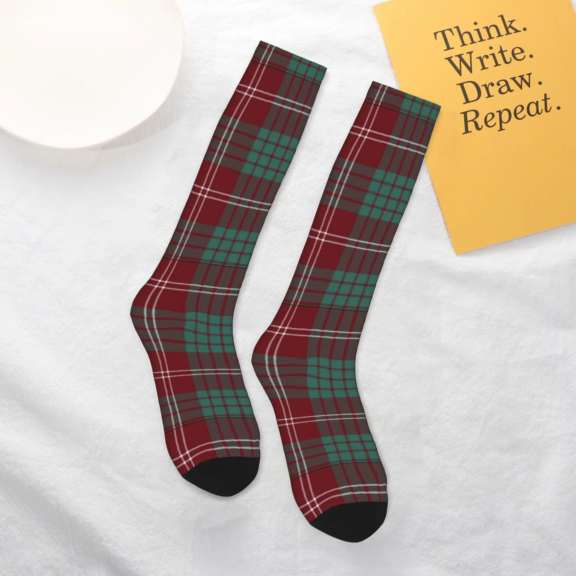 

All Seasons Crew Stockings Clan Crawford Tartan Socks Harajuku Crazy Long Socks Accessories for Men Women Birthday Present