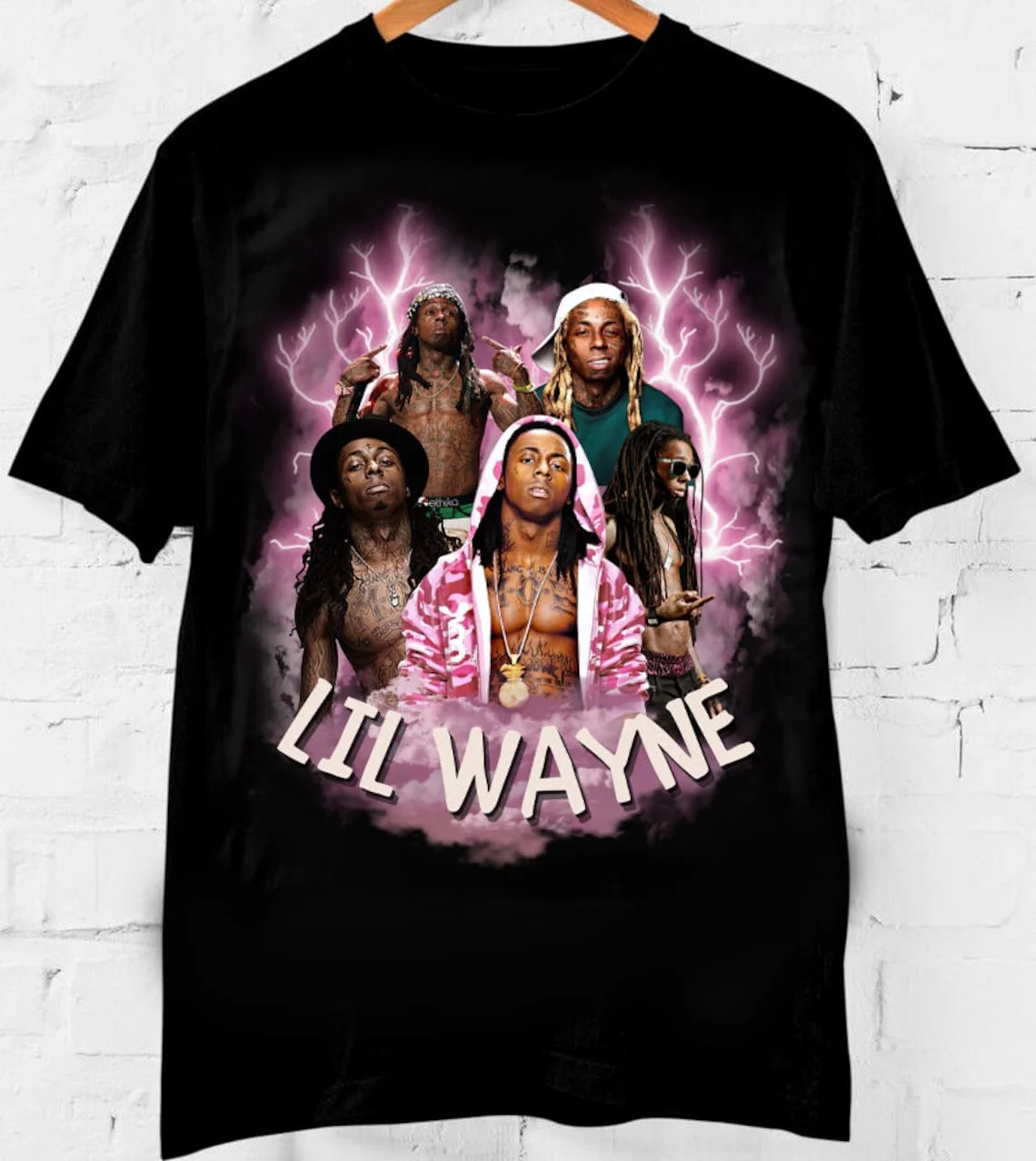 New Lil Wayne Cotton Hip Hop Gift For Fan Black S-2345XL T-shirt GC1013