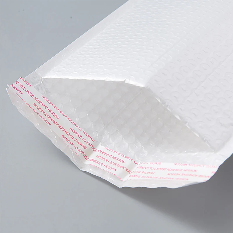 20 Stück weiße Luftpolstertaschen, gepolsterte Versandumschläge, Versandtaschen aus Poly für Verpackungen, selbstklebende Versandtaschen, Luftpolsterpolsterung, Schwarz