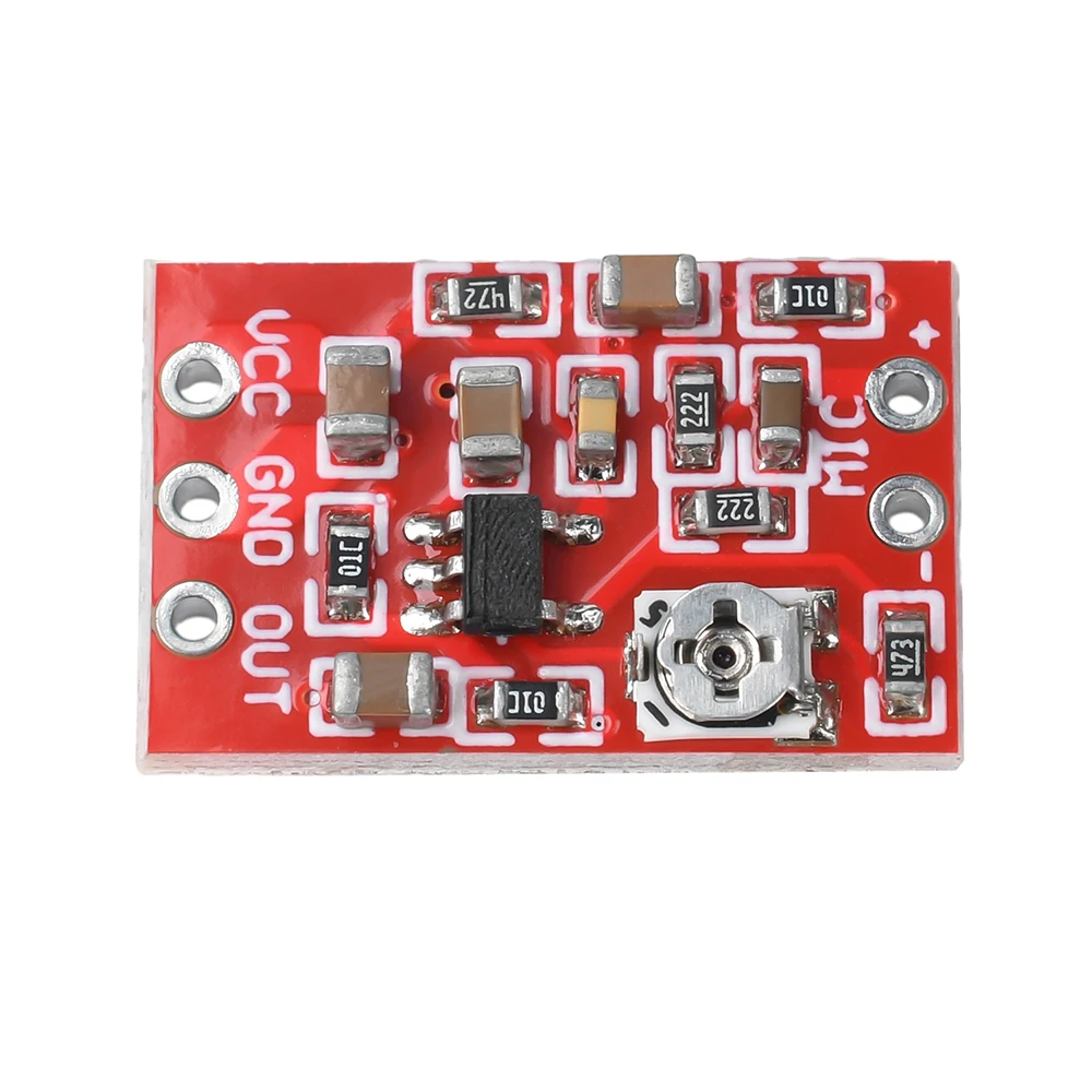 DC 3-5V Adjustable Noise Pickup Module Microphone Pre-stage Module Gain Electret Microphone Amplifier Board