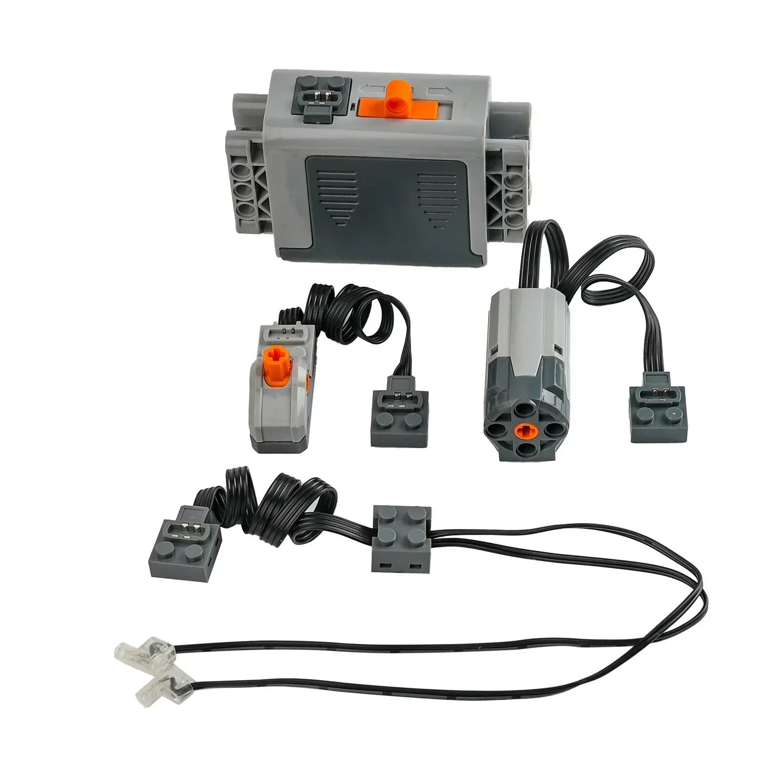-Compatible Power Functions Set 8293 with M Motor/Gears/Switches/LED Strips for 42068 42050 MOC Building Blocks