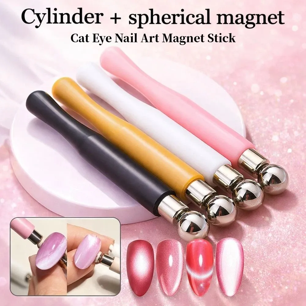 Spherical Magnet Cat Eye Nail Art Magnet Stick Round Bead Head Multifunctional False Nails Magnetic Rod Durable Lightweight