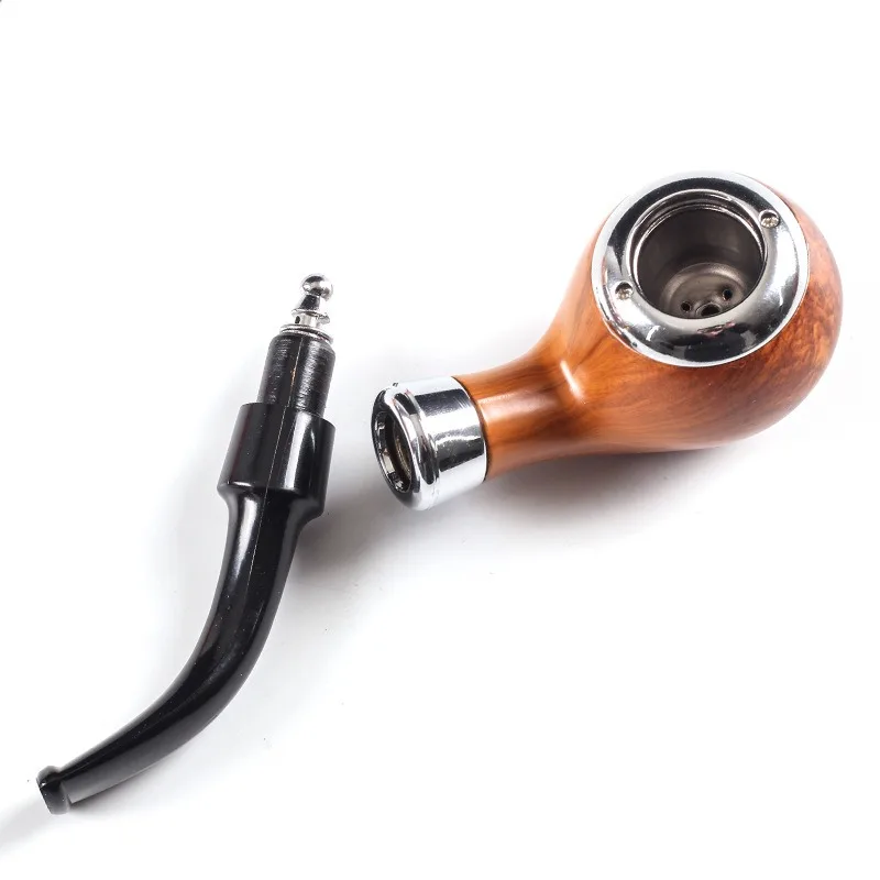 Washable Reusable Smoke Filter Hot Sale Portable Smoke Pipe Cleanable Healthy Tobacco Pipe Old Style Resin Smoking Accessories view 4