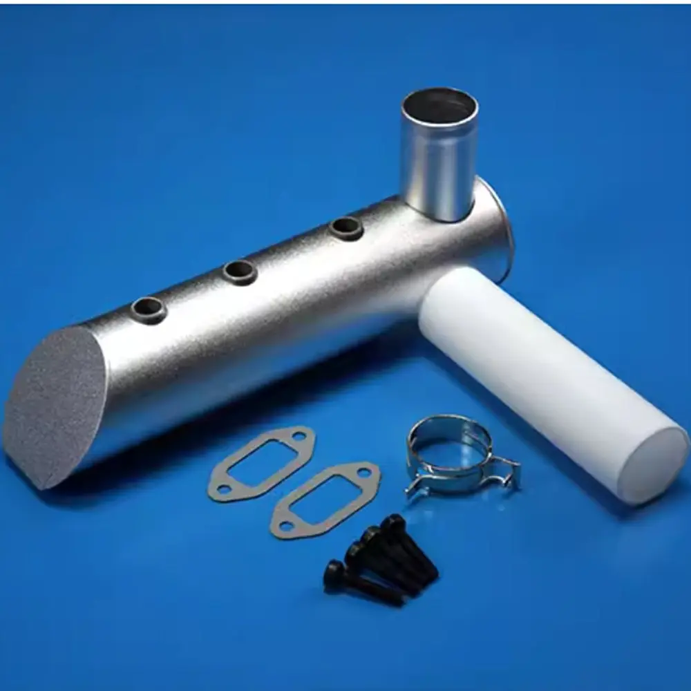 New Genuine DLE Parts! Three Holes or Four Holes Exhaust Pipe for DLE222 Gas/Petrol Engine