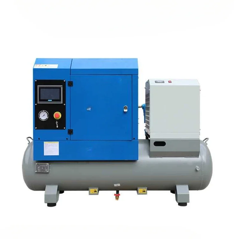 Inverter integrated screw air compressor 3.7 7.5KW industrial grade 220V small air compressor