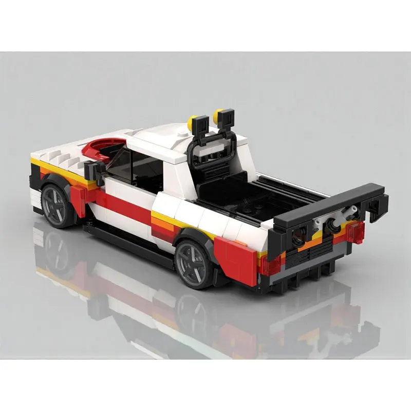 รถแข่งความเร็วสูง รุ่น MOC ตัวต่อเลโก้ สีขาวแดง รถสปอร์ตซีดาน แบบโมดูลาร์ เทคโนโลยี ของเล่นประกอบสำหรับเด็ก ของขวัญวันหยุด