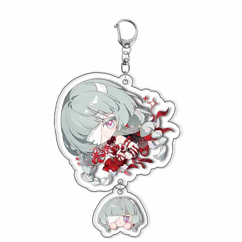 Wuthering Waves Game Peripheral ROCCIA Cartethyia Cantarella Phrolova Acrylic Keychain Accessories Cosplay Pendant Prop Badge
