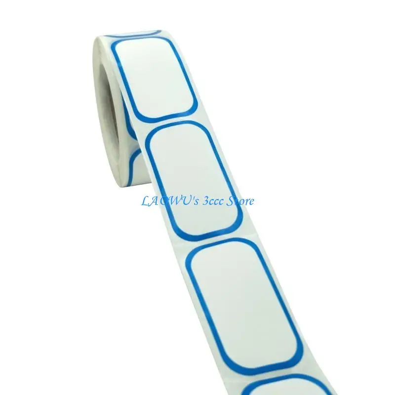 Y8ad Retangular Sticker Freezer Etiquetas alimentos Rollo 300 etiquetas fecha