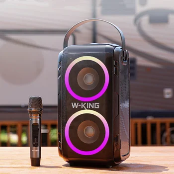 W-KING T9 Wireless Loud Bluetooth Speakers 80W Party Portable Outdoor Speakers Deep Bass 24H Play Support AUX/USB/TF Card Play