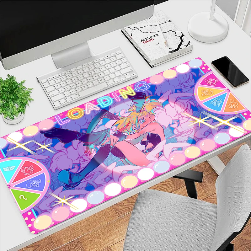 

Popular Rhythm Game Muse Dash Mouse Pad Laptop Gaming Accessories Pink Purple Non Slip Mousepad PC Sexy Cute Desk Mat XXL Carpet