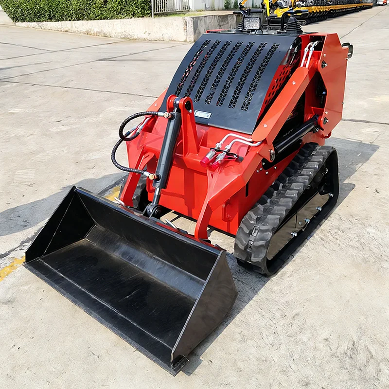 High-efficiency Tracked Skid Steer Loader, Diesel, CE Certified, Small Tracked Loader, Suitable for Indoor Operation.