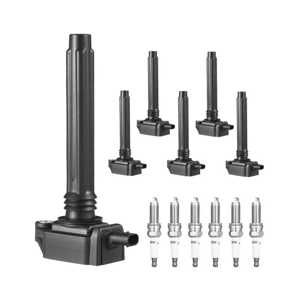 

Ignition Coil Pack and Spark Plugs 6 Pcs Compatible with for Dodge Jeep Ram Chrysler