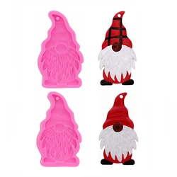 Kerstman Sleutelhanger Ketting Hanger Siliconen Mal Kabouter Gips Aromatherapie Druppelvorm Diy Cake Dessert Decoratie