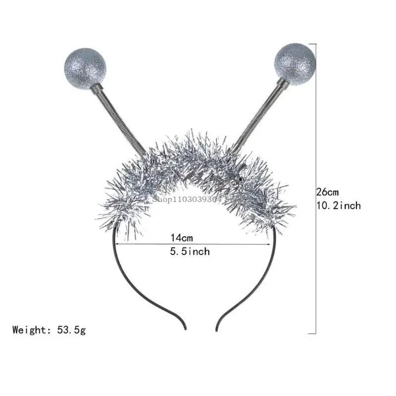 Party Ready Alien Headband com luzes cabelo iluminada e saltitante