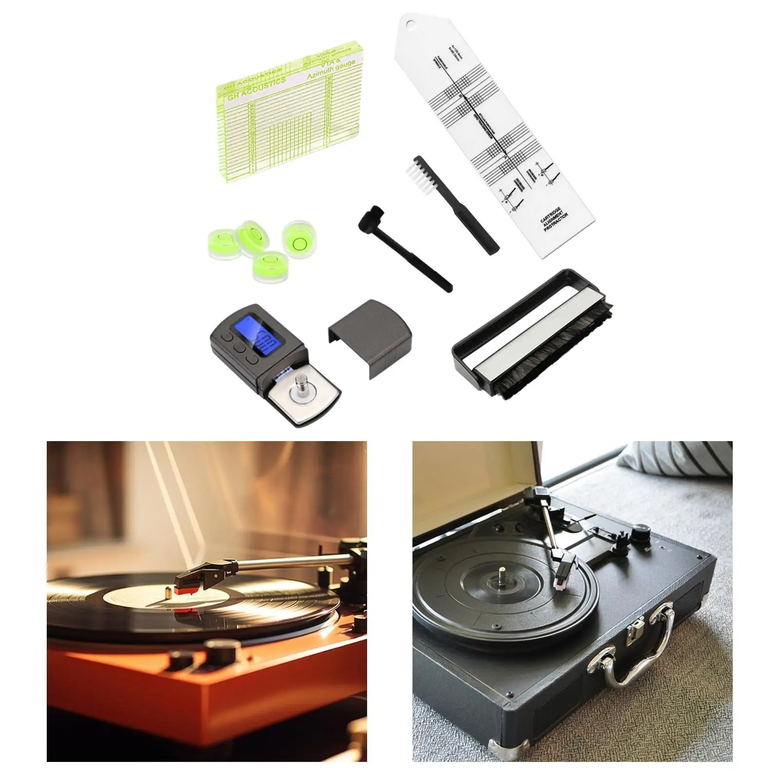 Distance Gauge Protractor Durable Azimuth Ruler Portable Pickup Calibration